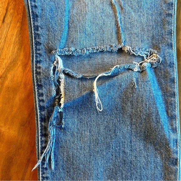 PISTOLA Woman's High Rise Distressed Cropped Jeans Raw Hem Denim  Size 29 - Picture 6 of 8